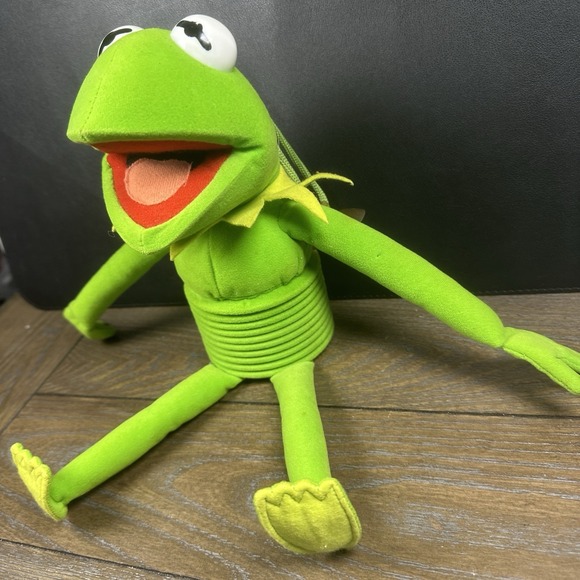 Vintage Nanco Sesame Street Kermit The‎ Frog Slinky Suction Cup 13" Plush Figure - Picture 4 of 16